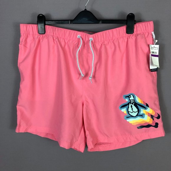 Original Penguin Pink Confetti Swim Trunk Shorts Size XXL - Picture 1 of 8